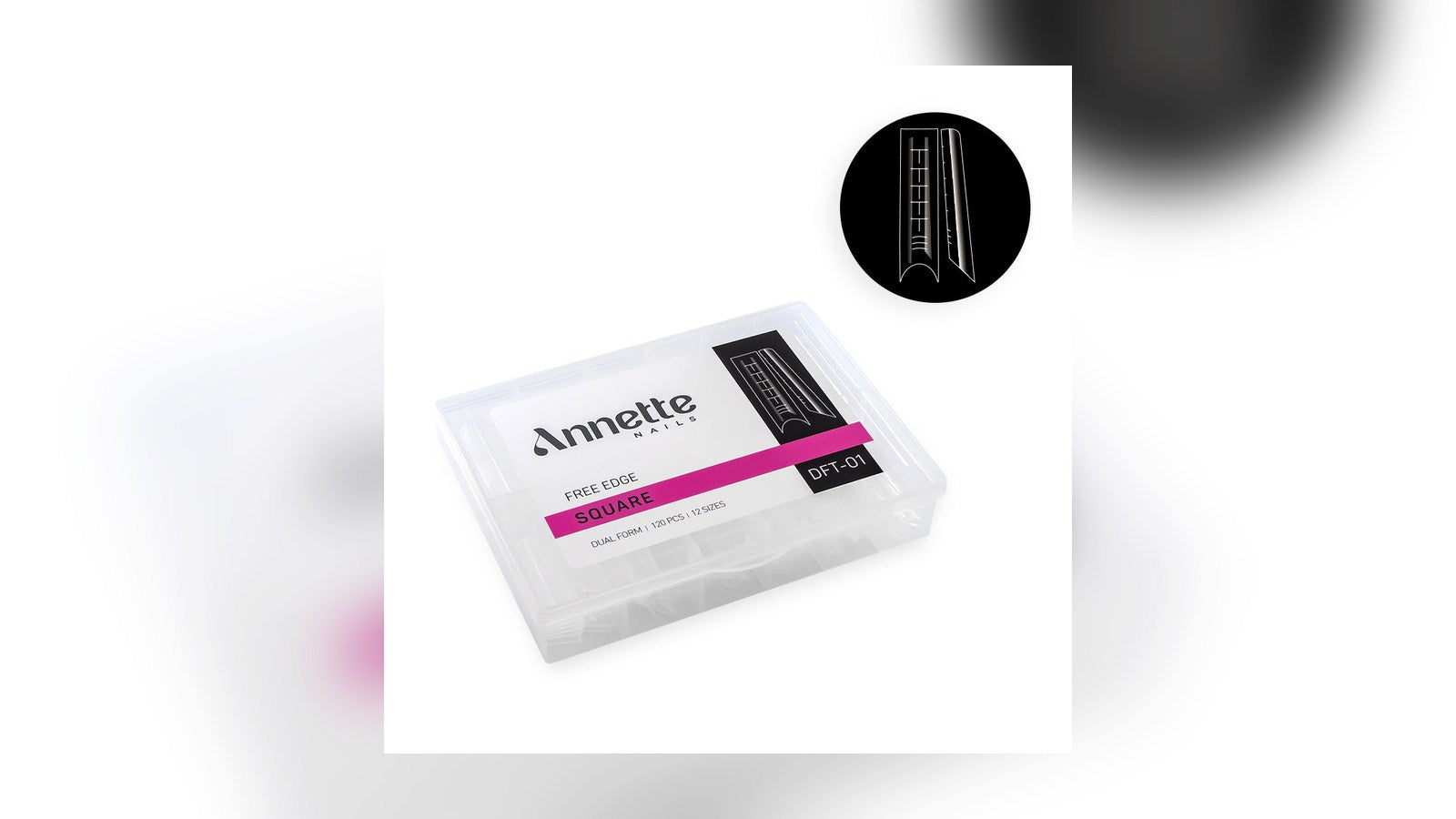Tipsuri reutilizabile gel Annette Nails Square Free Edge | Annette Nails