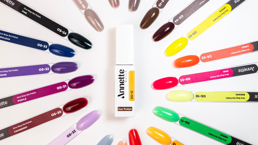 Paletar complet cu nuanțele ojei monofazice One Step 3 în 1 Annette Nails