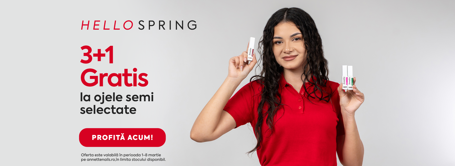  1-8 martie: 3+1 GRATIS la ojele semi selectate Annette Nails