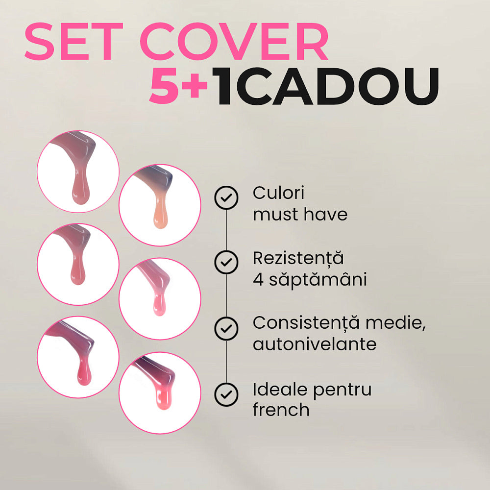 Colecția de baze rubber AnnetteNails COVER 5+1 GRATUIT