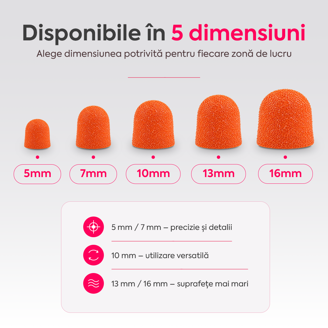 Capison Lukas SK PODO 7mm, mediu 150 grit, Set 10 buc