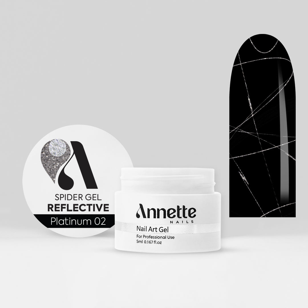 Spider Gel Reflective Platinum 02 - 5 ml Annette Nails