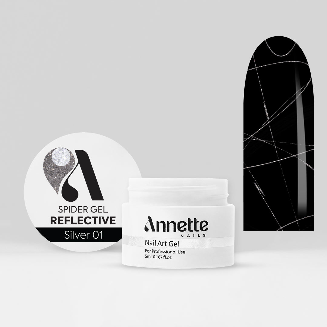 Spider Gel Reflective Silver 01 - 5 ml Annette Nails