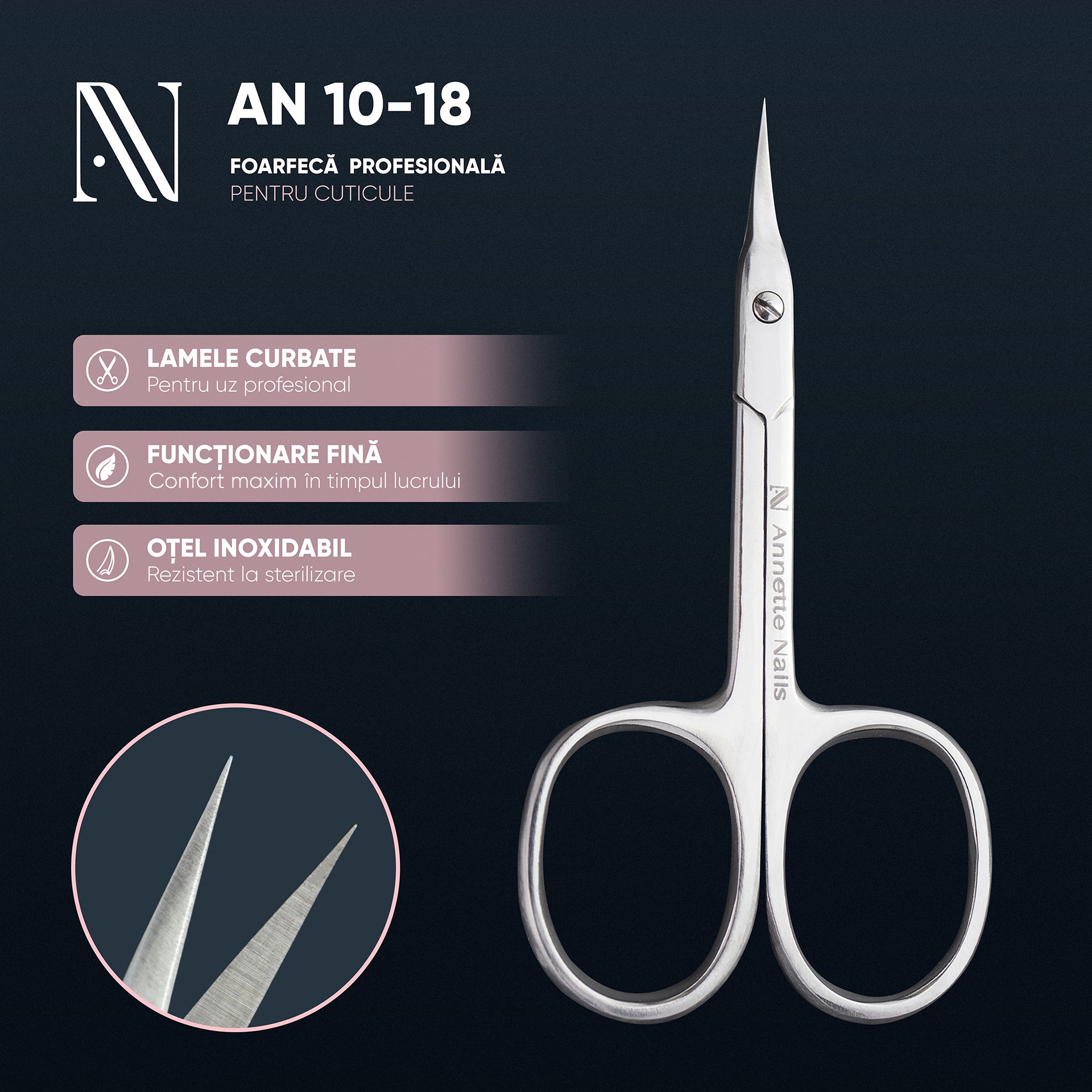 Forfecuță pentru cuticule AnnetteNails - AN-10-18