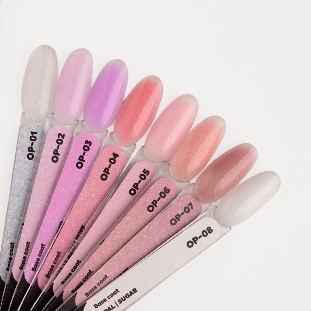 Baza Rubber Opal Lavender OP-03 Annette Nails - paleta completa nuante OP-01 la OP-08