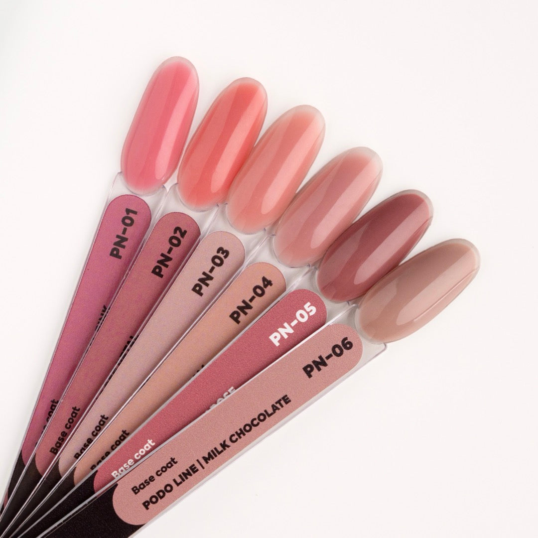 Baza Rubber Podo Line Nude Cream PN-04 Annette Nails - paleta completa nuante PN-01 la PN-06