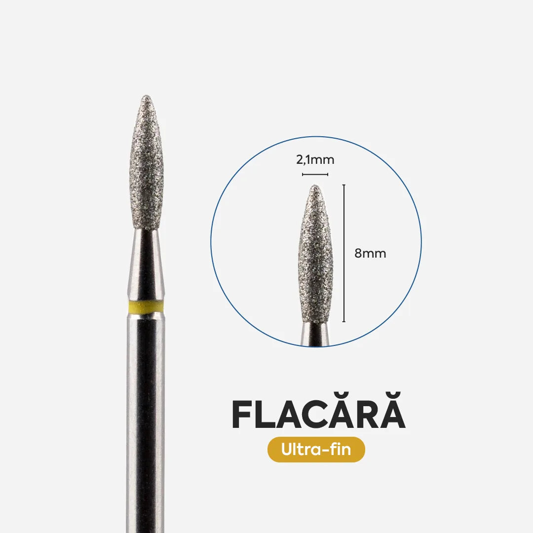 Capat Freza Diamantat Flacara 021/080 Galben Annette Nails