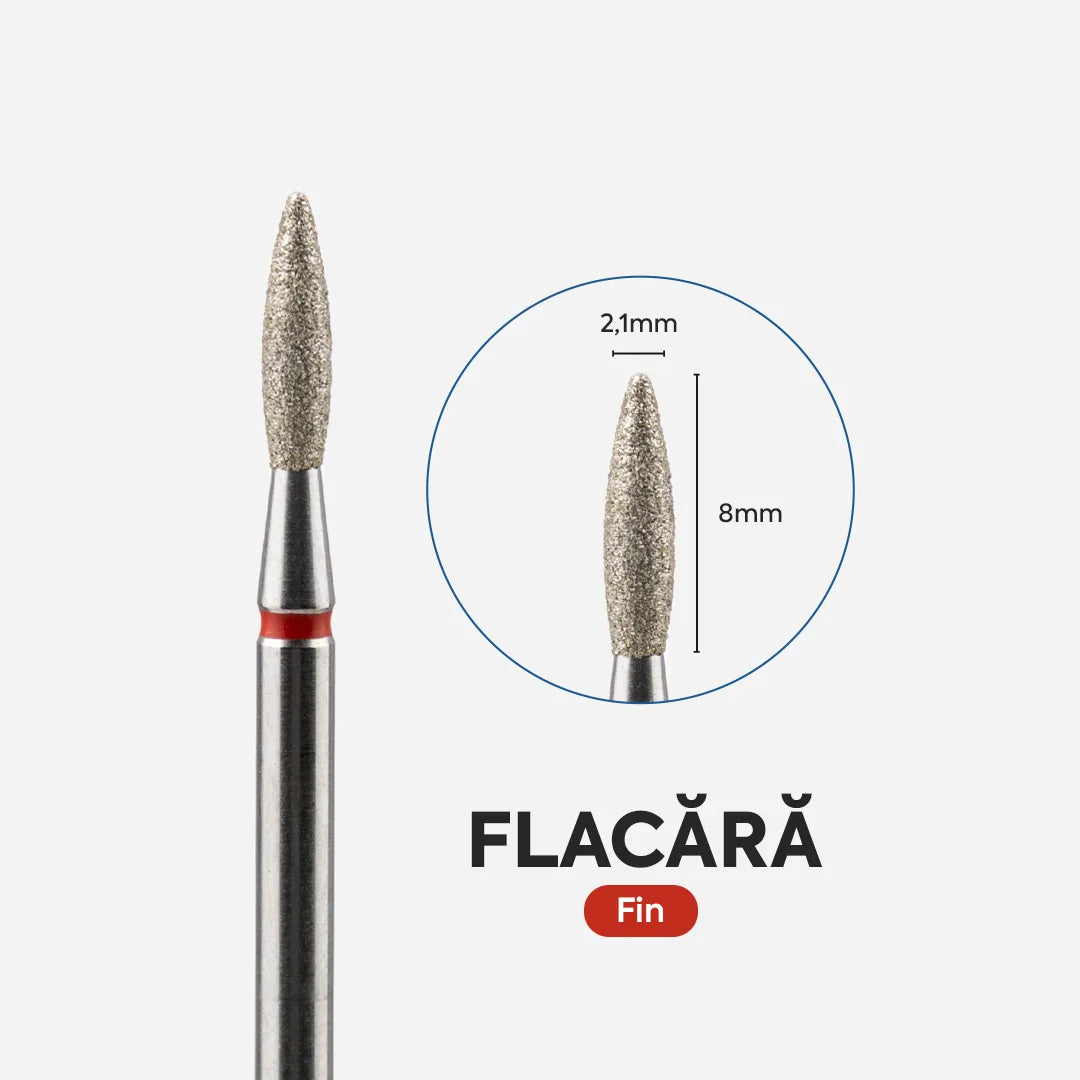 Capat Freza Diamantat Flacara 021/080 Rosu Annette Nails