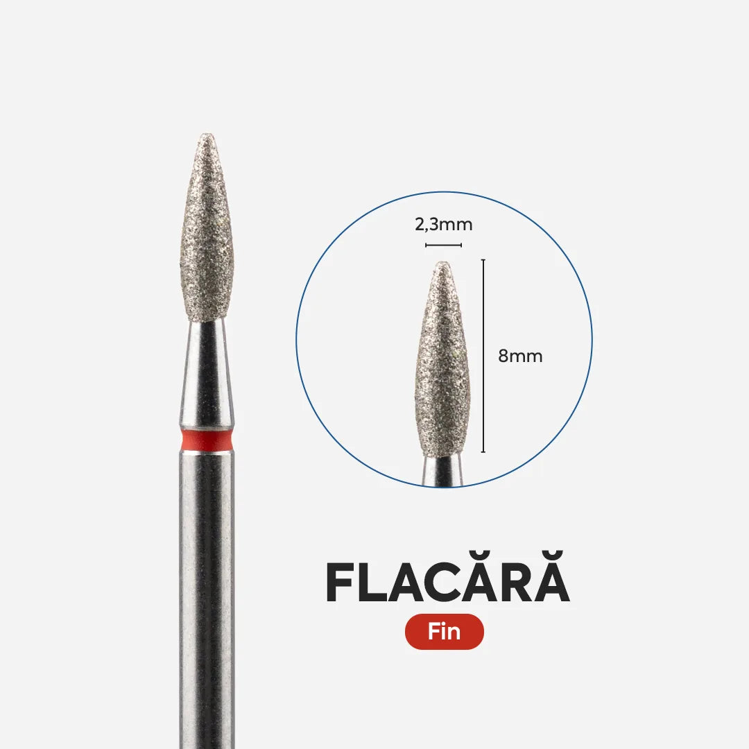 Capat Freza Diamantat Flacara 023/080 Rosu Annette Nails