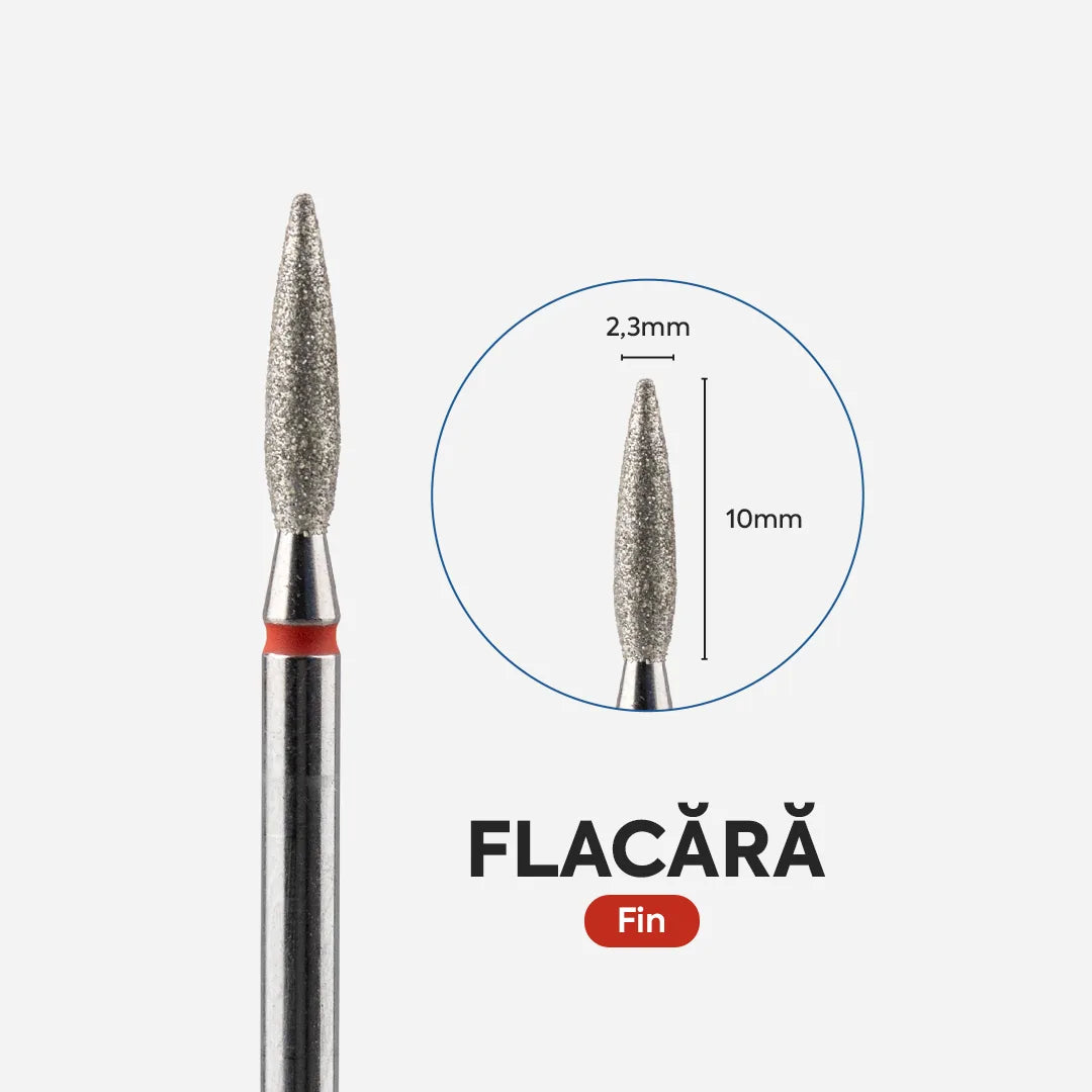 Capat Freza Diamantat Flacara 023/100 Rosu Annette Nails