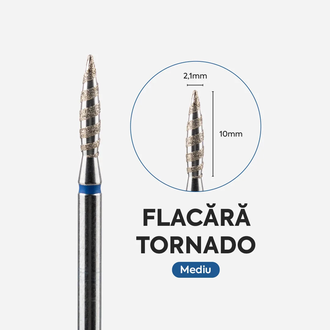 Capat Freza Diamantat Flacara Tornado 021T/100 Albastru Annette Nails