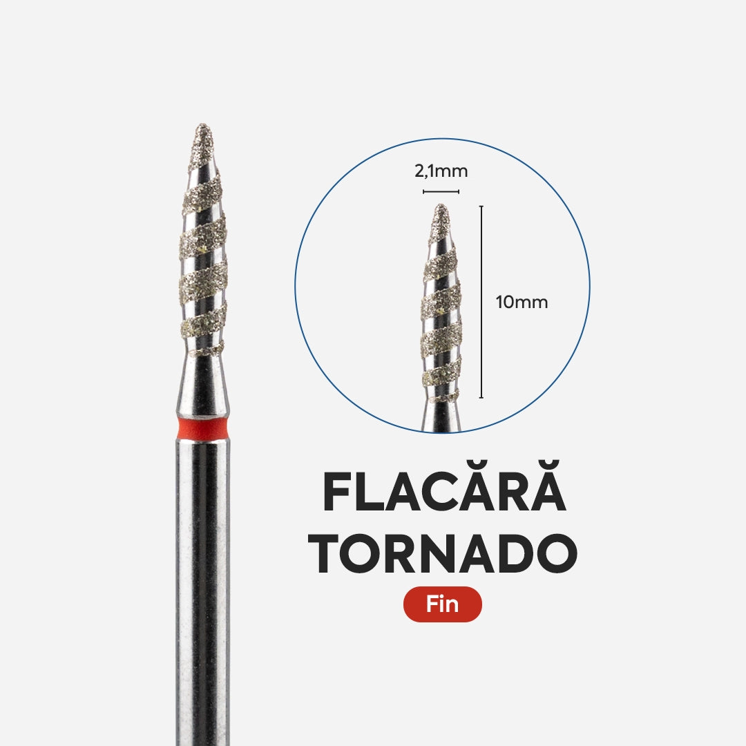 Capat Freza Diamantat Flacara Tornado 021T/100 Rosu Annette Nails