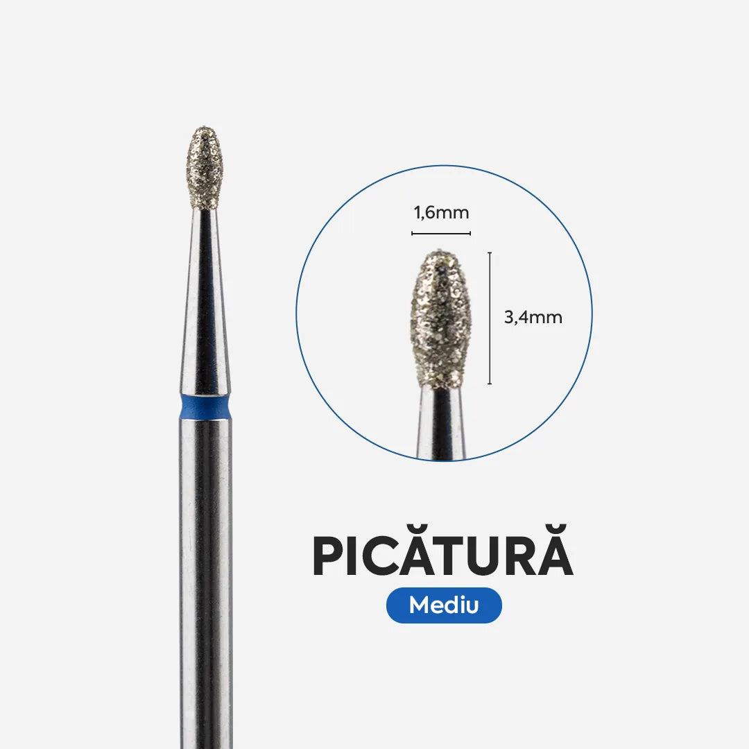 Capat Freza Diamantat Picatura 016/034 Albastru Annette Nails