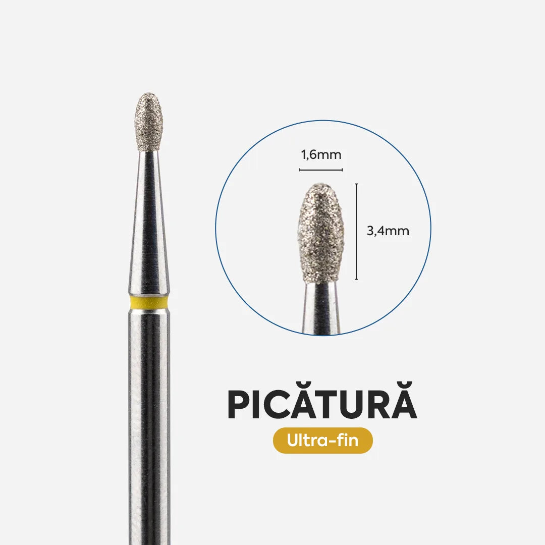 Capat Freza Diamantat Picatura 016/034 Galben Annette Nails