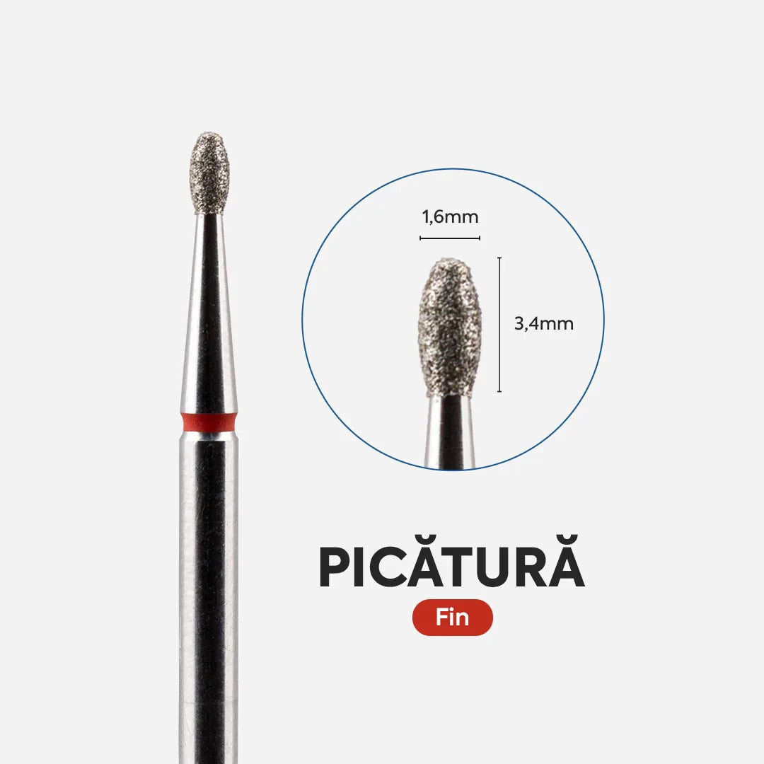Capat Freza Diamantat Picatura 016/034 Rosu Annette Nails
