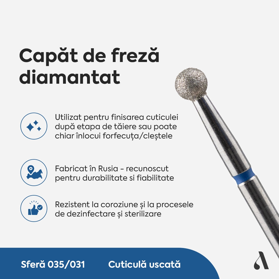 Capat Freza Diamantat Sfera 035/031 Albastru Annette Nails
