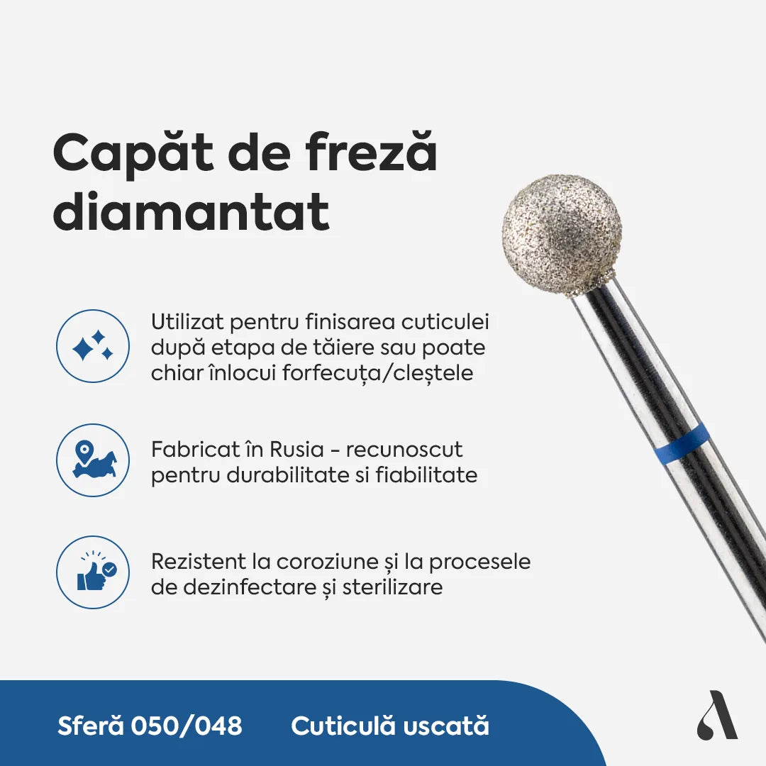 Capat Freza Diamantat Sfera 050/048 Albastru Annette Nails