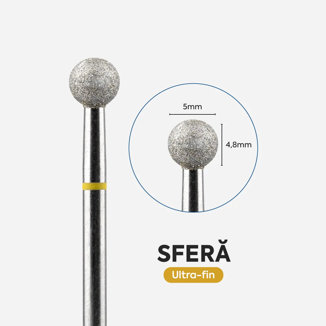 Capat Freza Diamantat Sfera 050/048 Galben Annette Nails