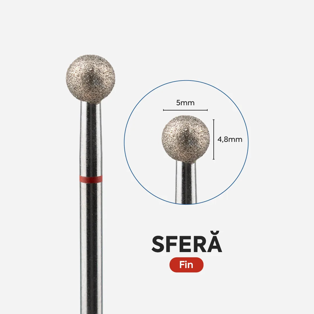 Capat Freza Diamantat Sfera 050/048 Rosu Annette Nails
