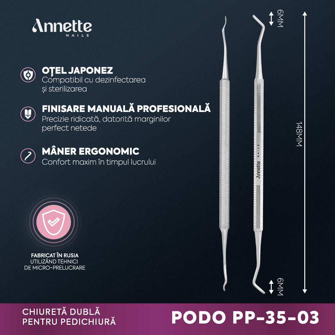 Chiureta Pedichiura Dubla Annette Nails PODO PP-35-03