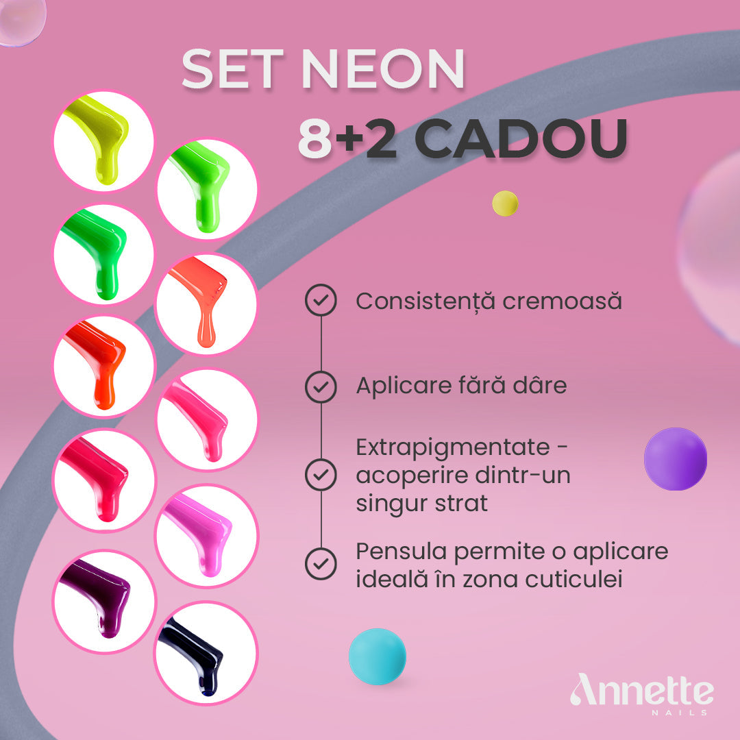 Colecția Neon - Set Oje Semipermanente