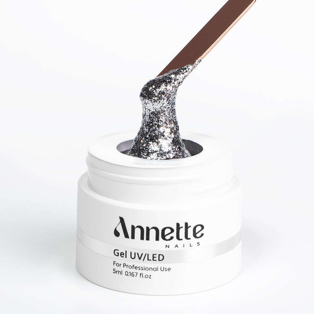 Paint Gel Platinum Silver 01 Wipe - 5ml Annette Nails GPP-01