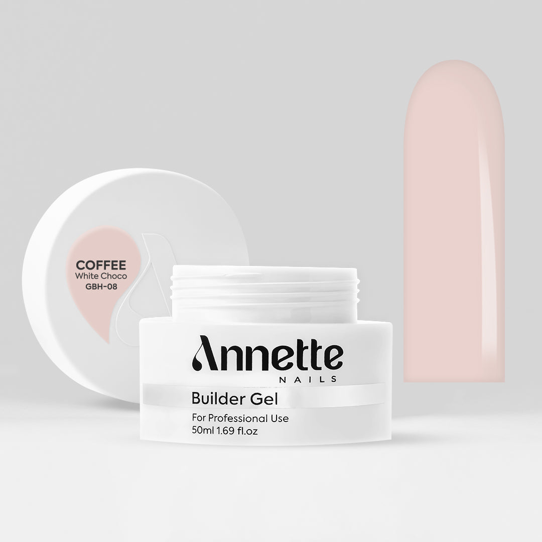 Gel Constructie Half Clear Coffee 8 White Choco - 50ml Annette Nails GBH-08-50