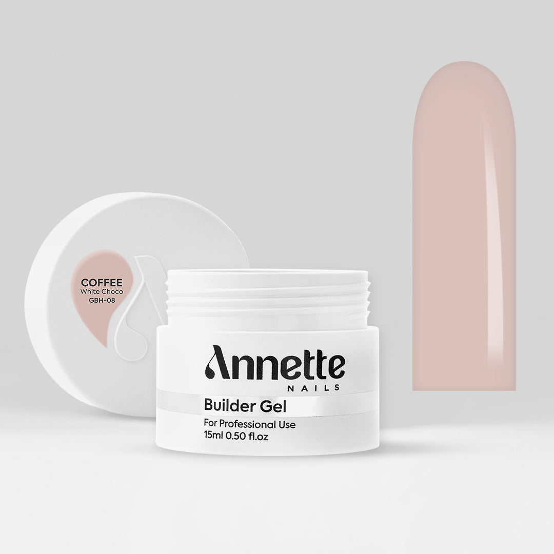 Gel Constructie Half Clear Coffee 8 White Choco - 15ml Annette Nails GBH-08-15
