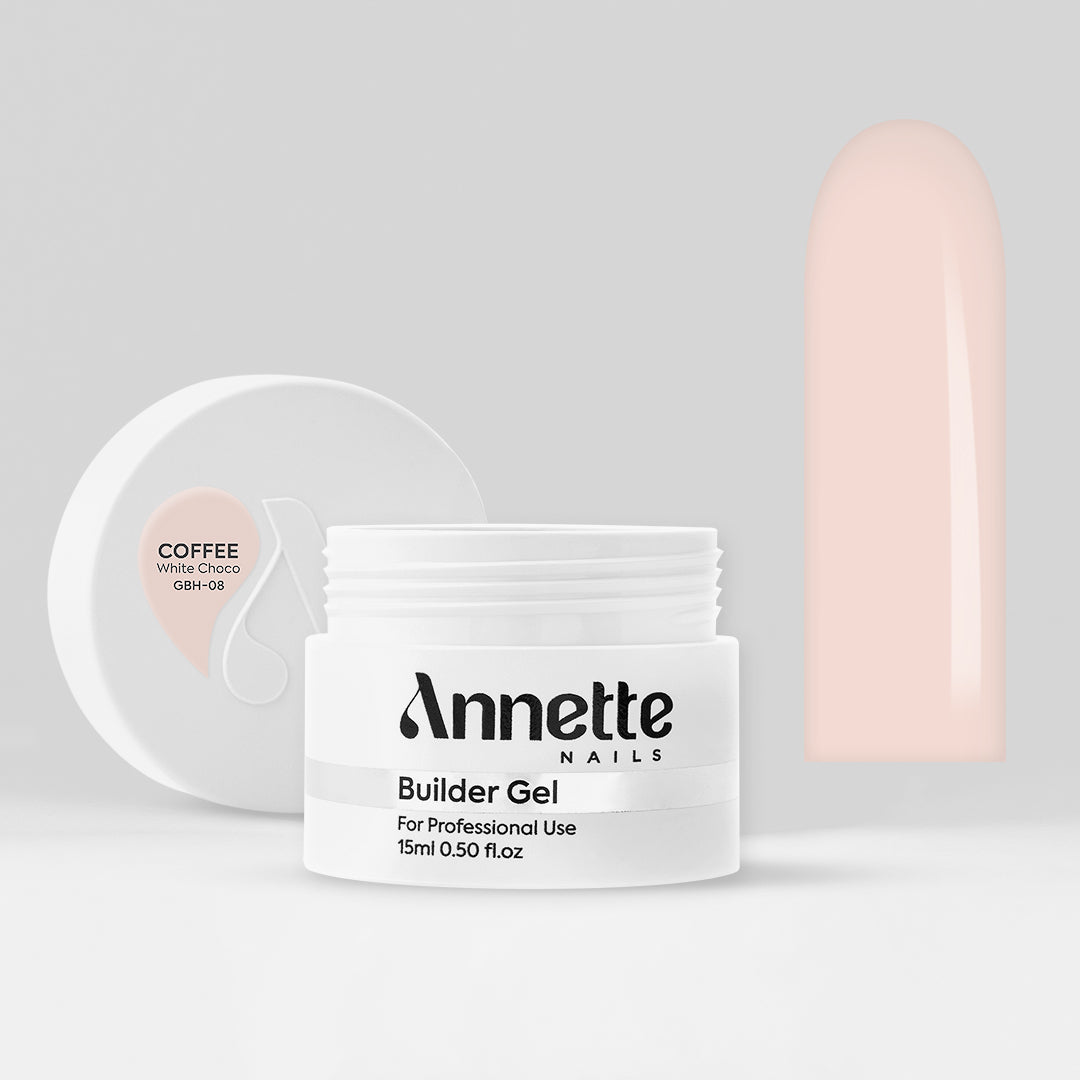 Gel Constructie Half Clear Coffee 8 White Choco - 15ml Annette Nails GBH-08-15