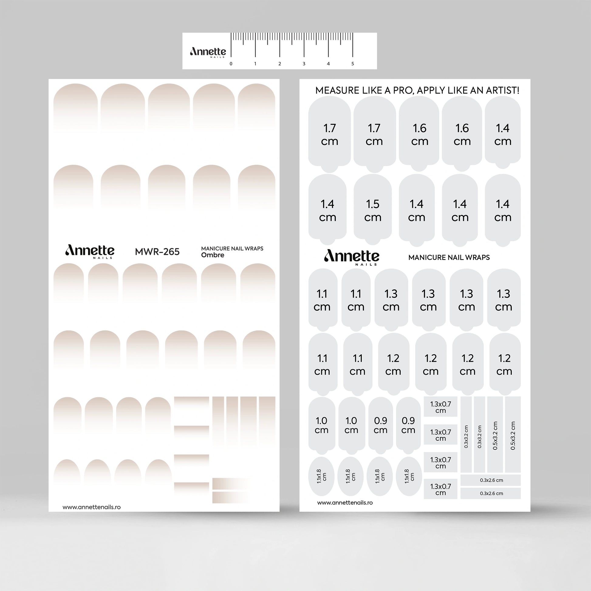 Nail Wraps Manichiura Ombre 265 Annette Nails MWR-265