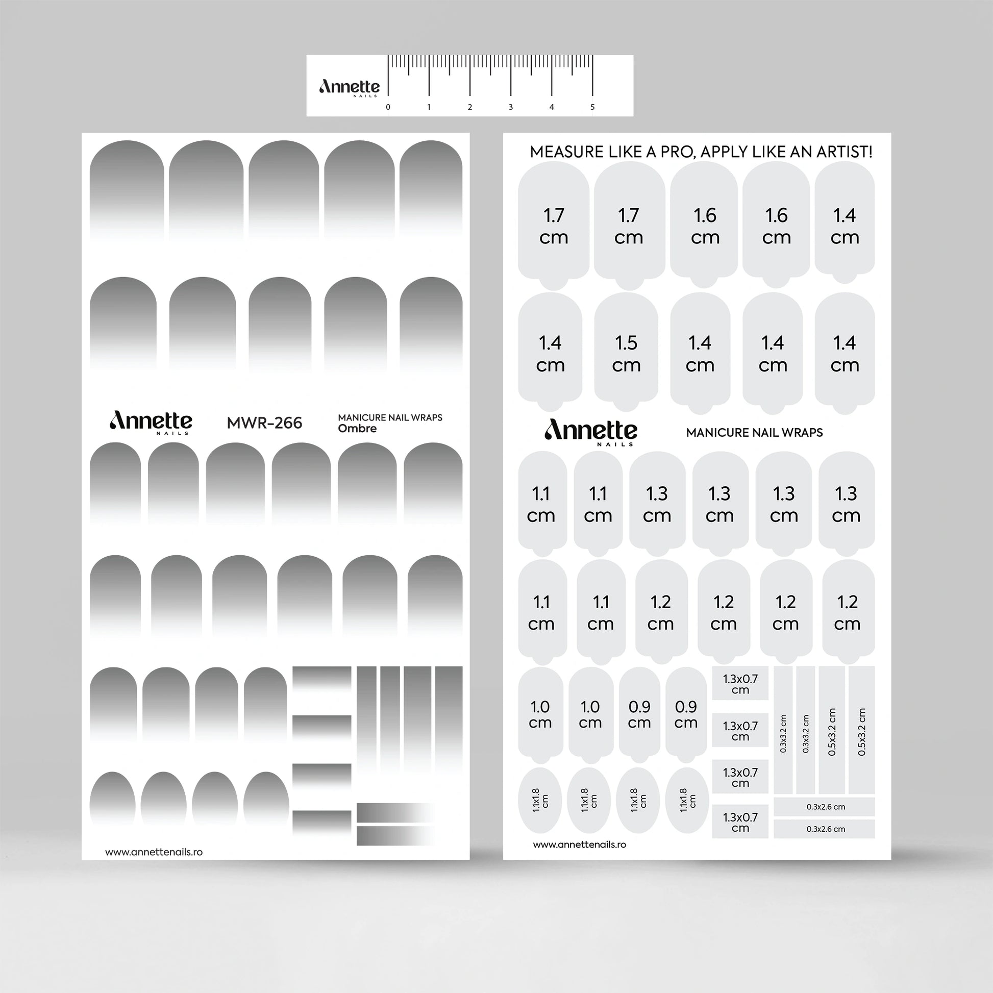 Nail Wraps Manichiura Ombre 266 Annette Nails MWR-266