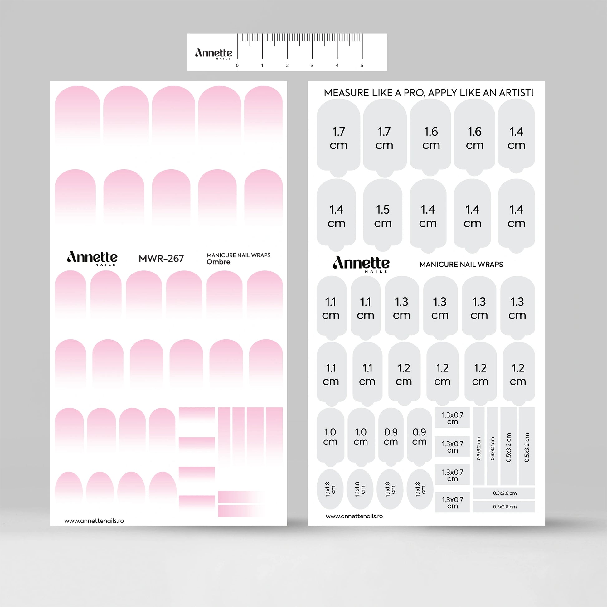 Nail Wraps Manichiura Ombre 267 Annette Nails MWR-267