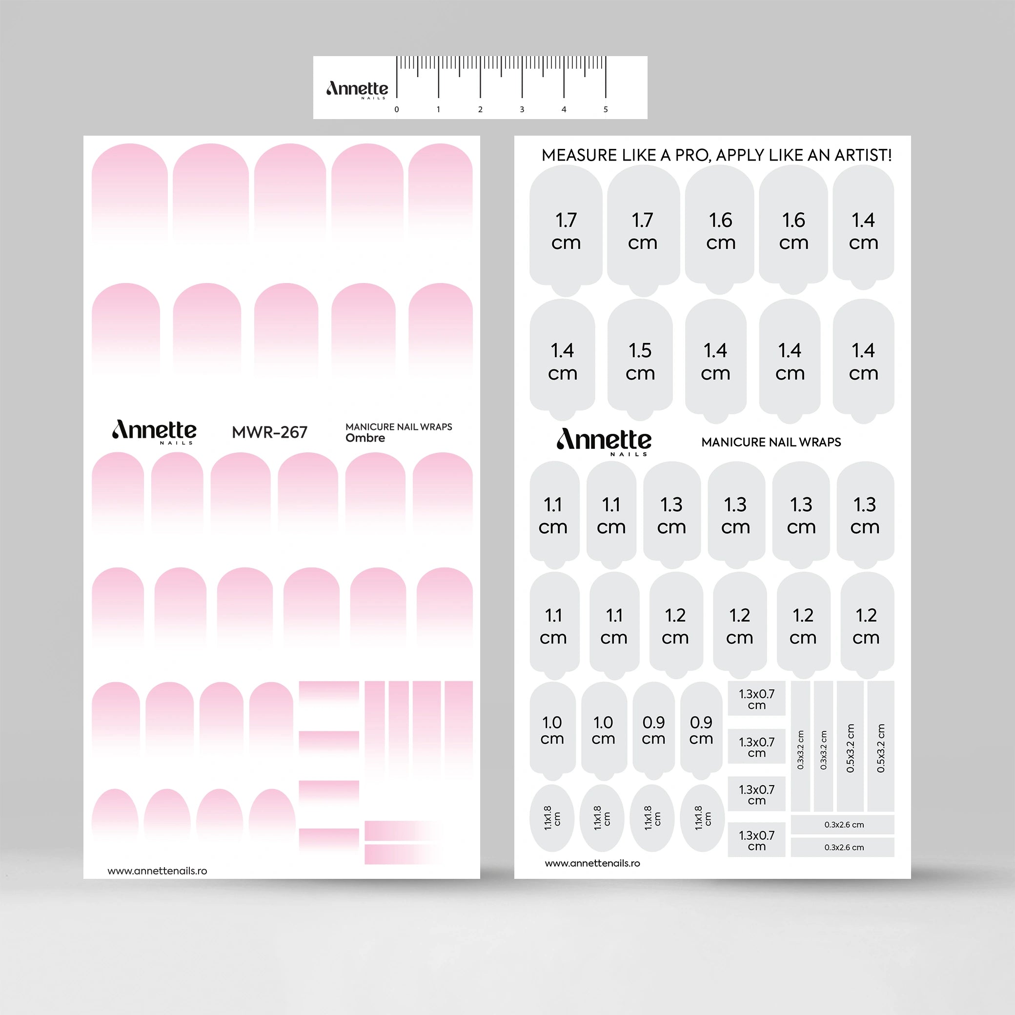 Nail Wraps Manichiura Ombre 267 Annette Nails MWR-267