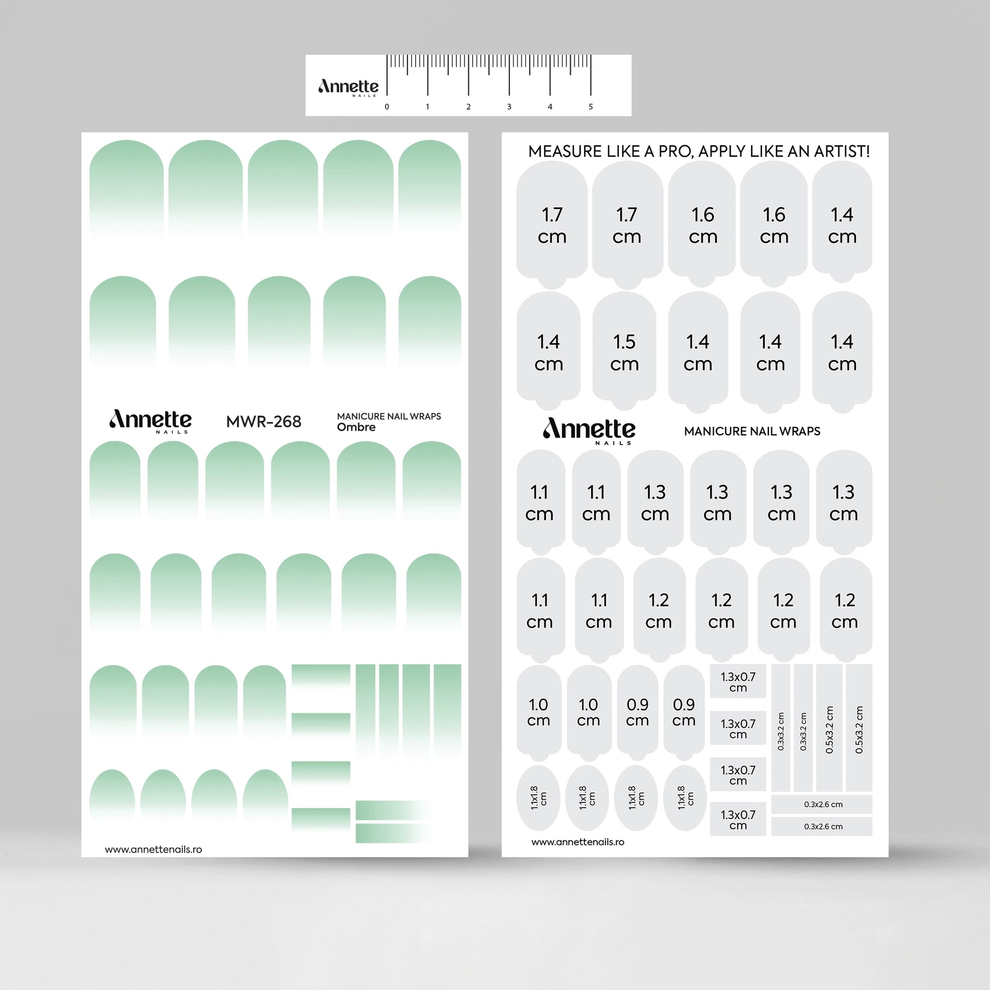Nail Wraps Manichiura Ombre 268 Annette Nails MWR-268