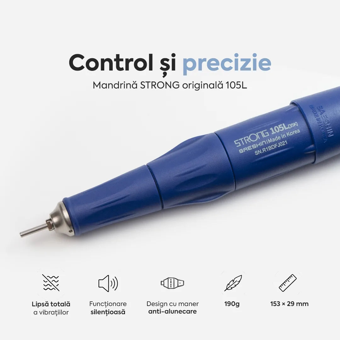 Mandrina Strong originala 105L - control si precizie, fara vibratii, 190 g, 153x29 mm