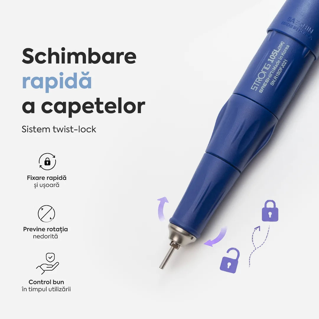 Schimbare rapida a capetelor de freza - sistem twist-lock