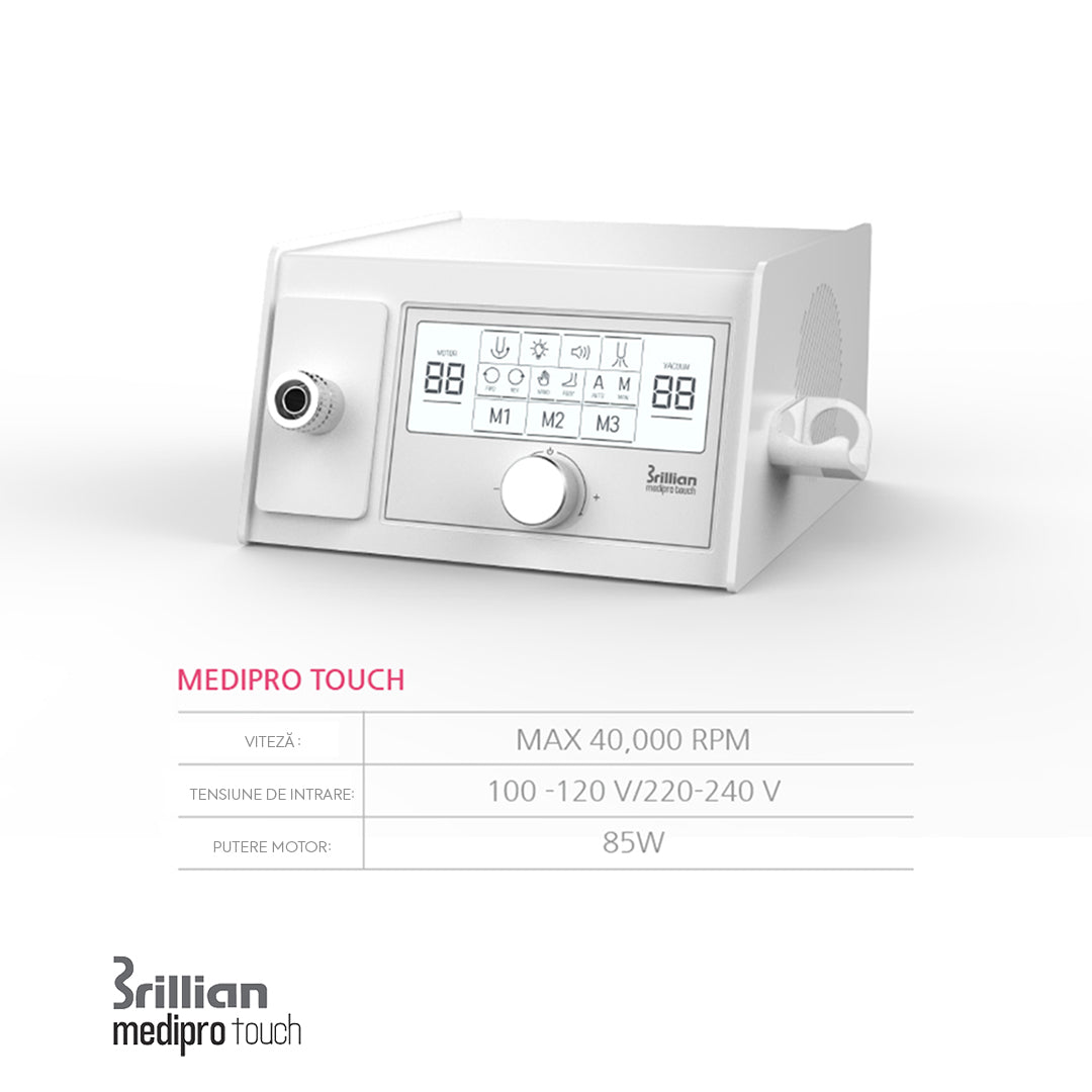 Freza Pedichiura cu Aspirator Medipro Touch Brillian Saeshin 40k RPM