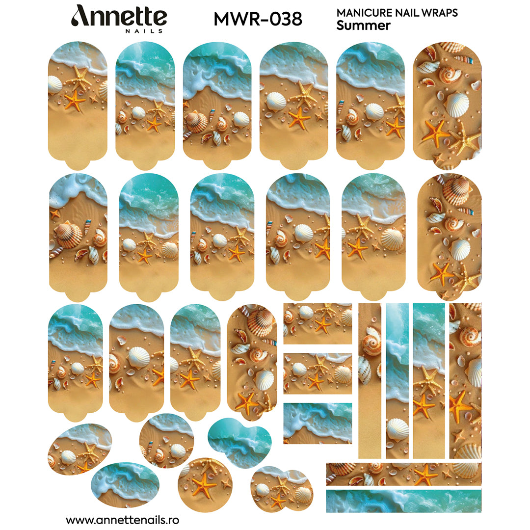 Nail Wraps Manichiura Summer 38 Annette Nails MWR-038
