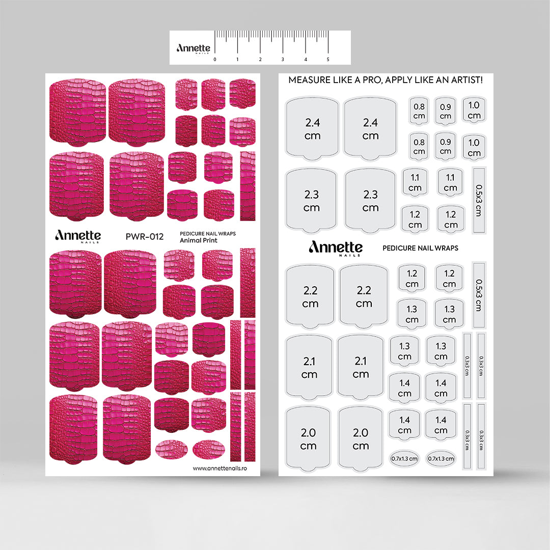 Nail Wraps Pedichiura Animal Print 12 Annette Nails PWR-012