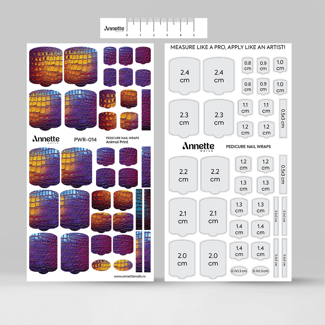 Nail Wraps Pedichiura Animal Print 14 Annette Nails PWR-014