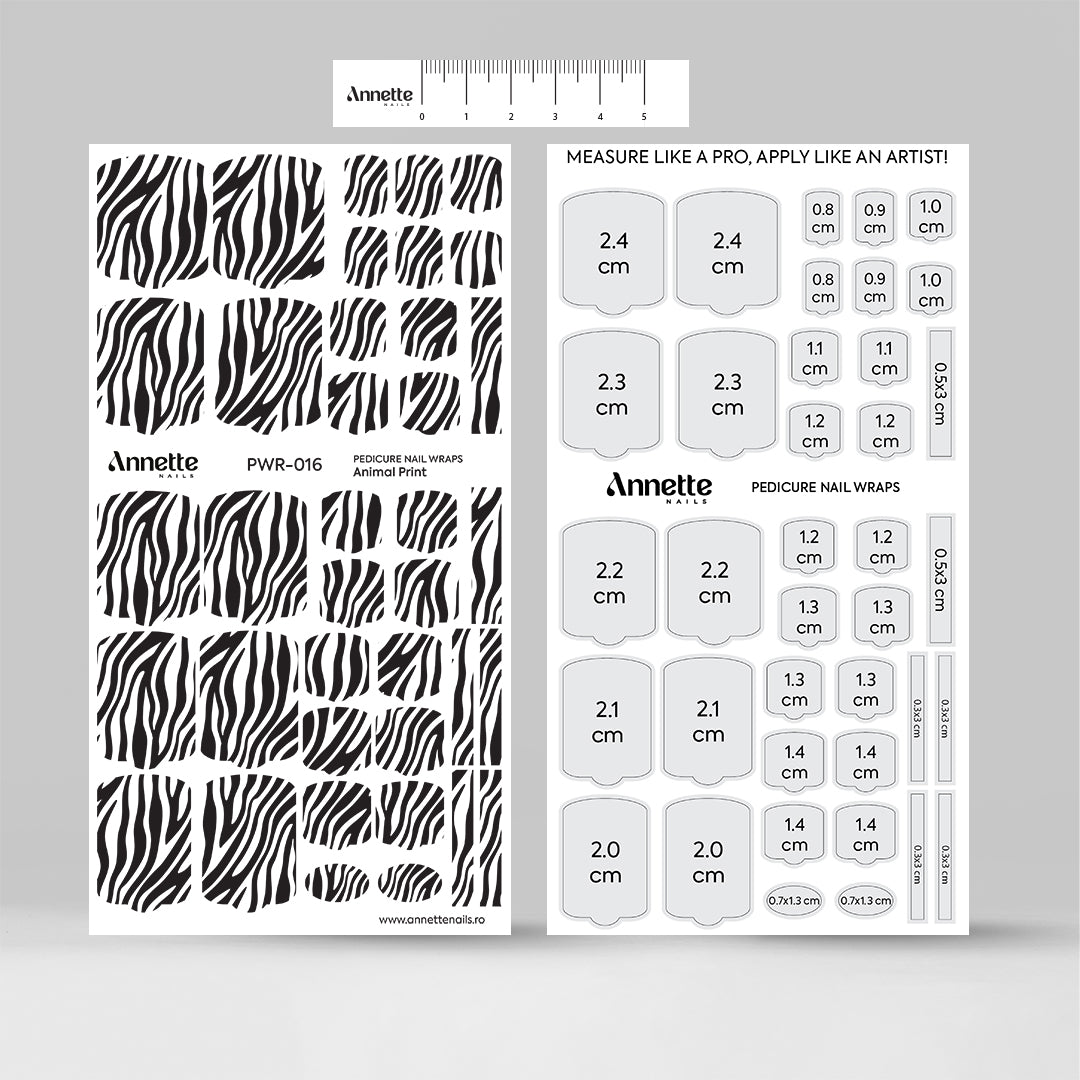 Nail Wraps Pedichiura Animal Print 16 Annette Nails PWR-016
