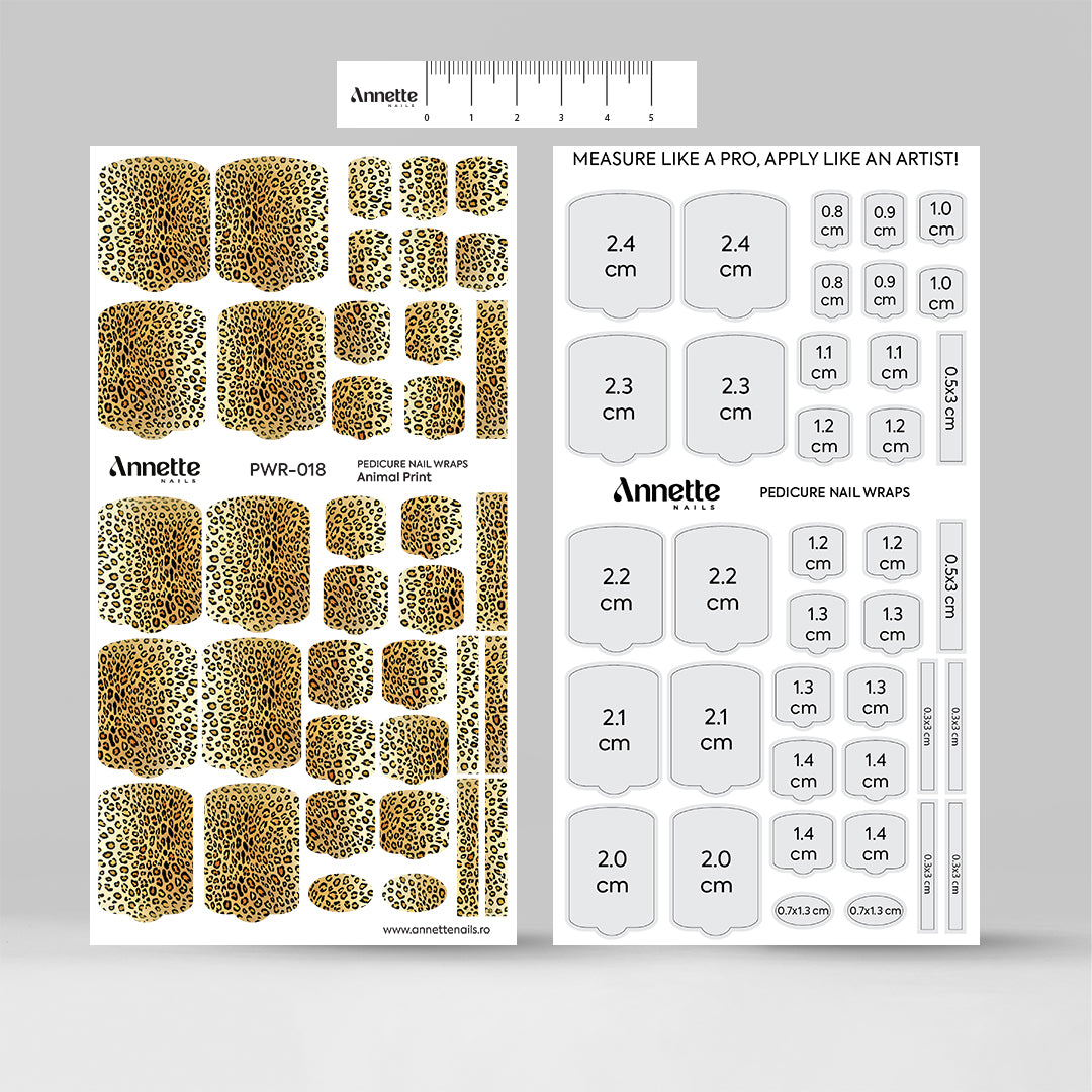 Nail Wraps Pedichiura Animal Print 18 Annette Nails PWR-018