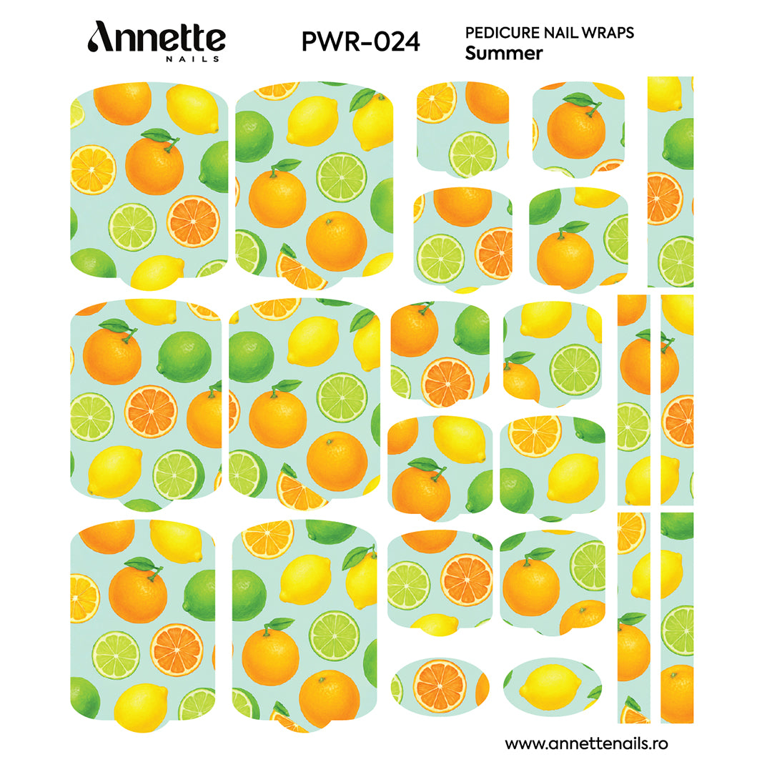 Nail Wraps Pedichiura Summer 24 Annette Nails PWR-024