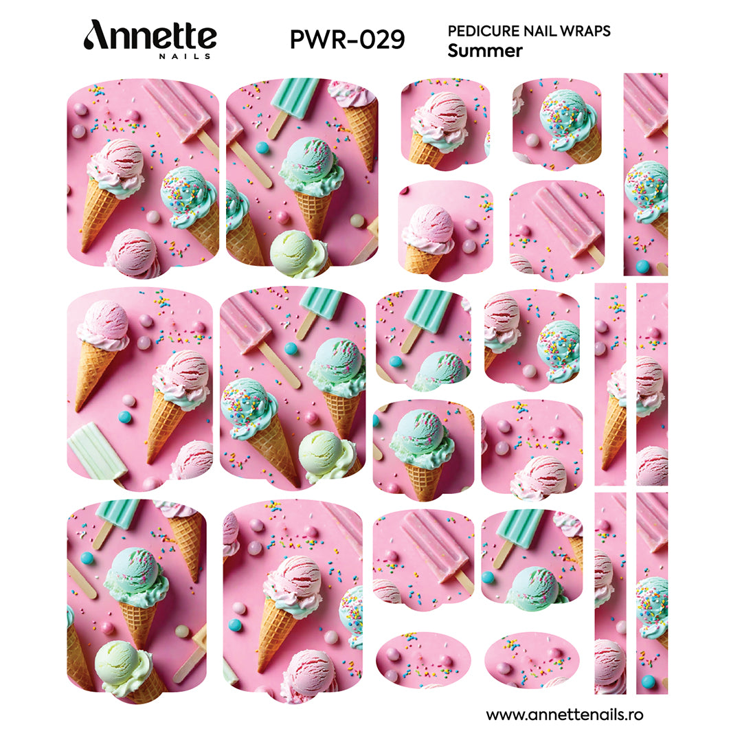 Nail Wraps Pedichiura Summer 29 Annette Nails PWR-029