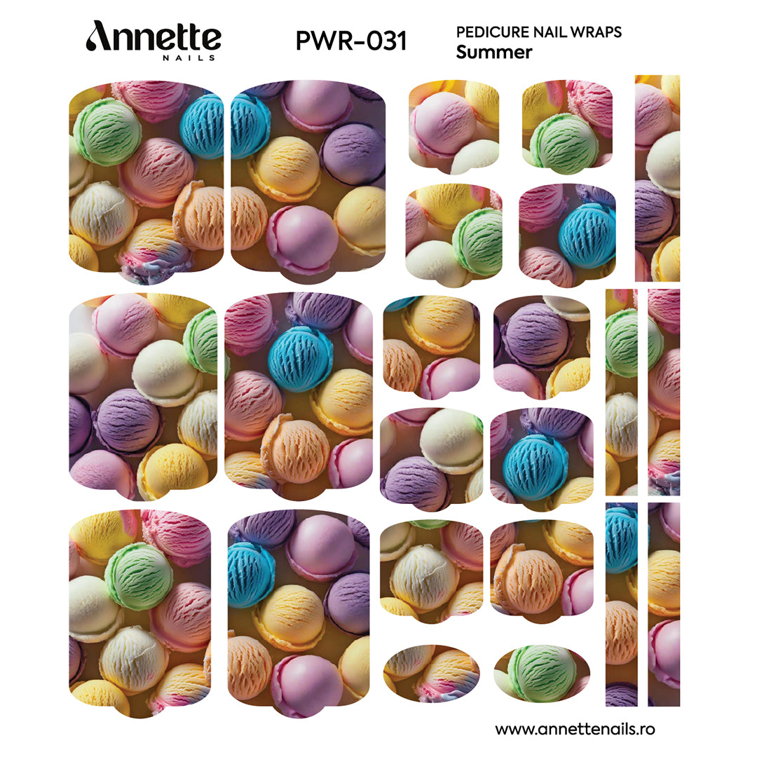 Nail Wraps Pedichiura Summer 31 Annette Nails PWR-031