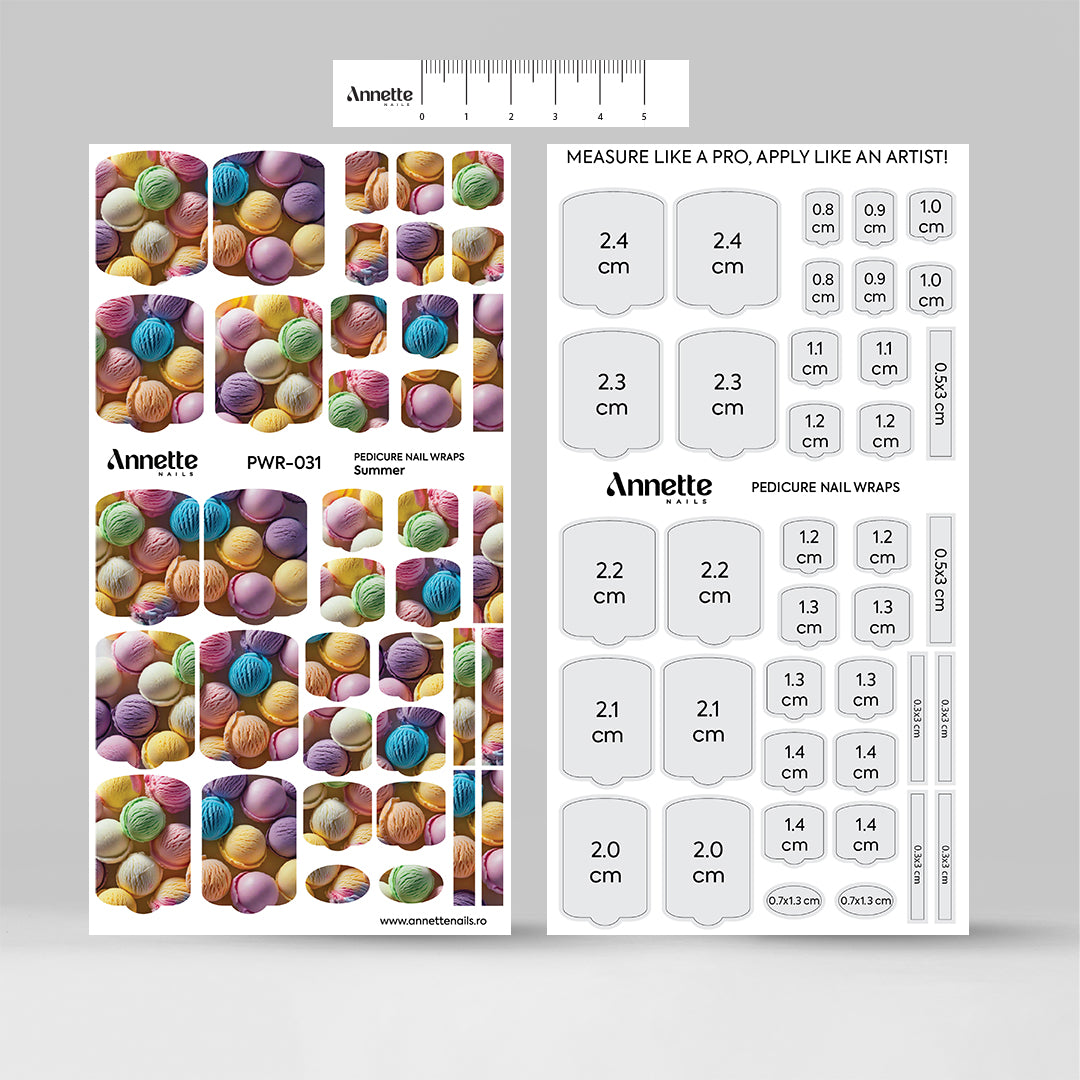 Nail Wraps Pedichiura Summer 31 Annette Nails PWR-031