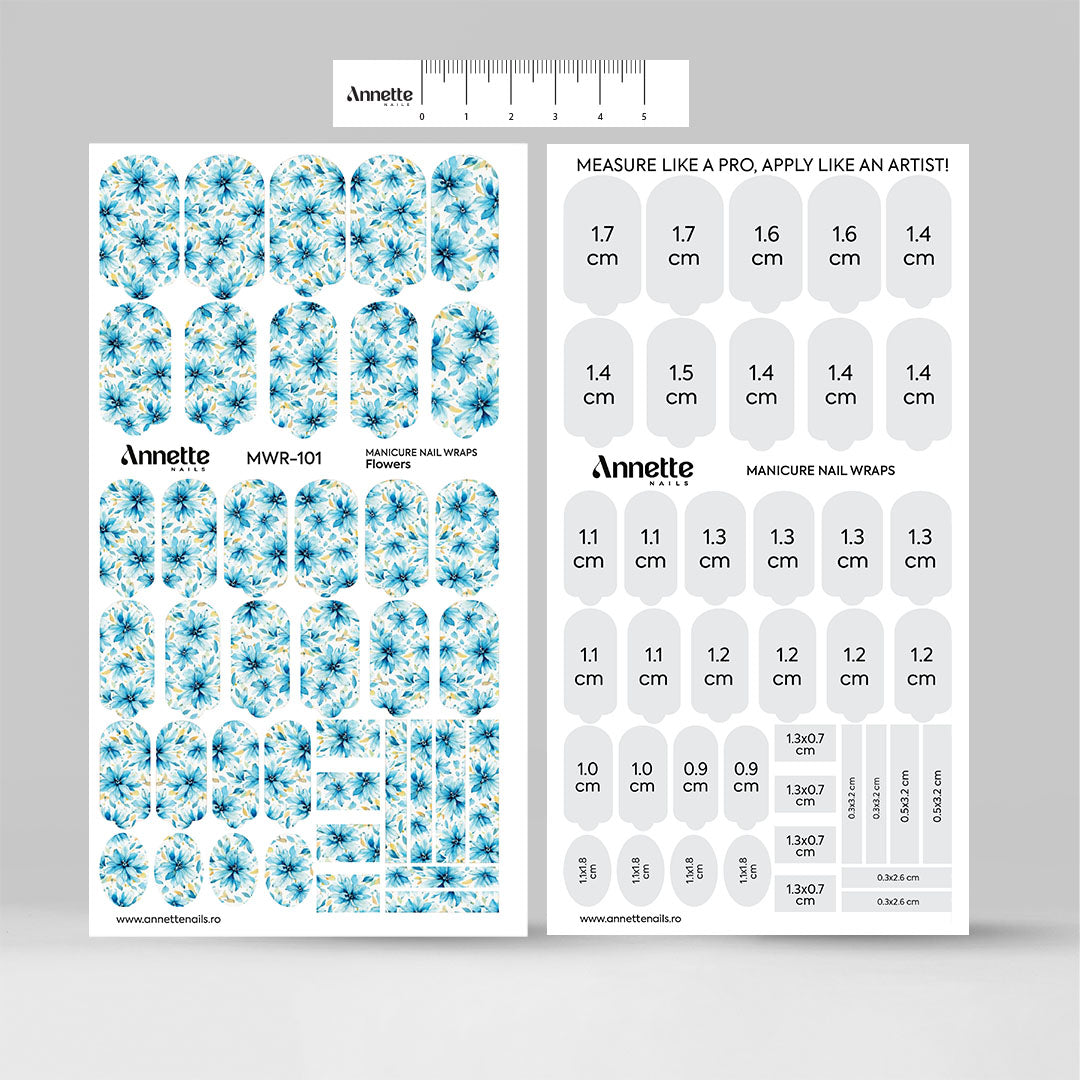 Nail Wraps Manichiura Flowers 101 Annette Nails MWR-101