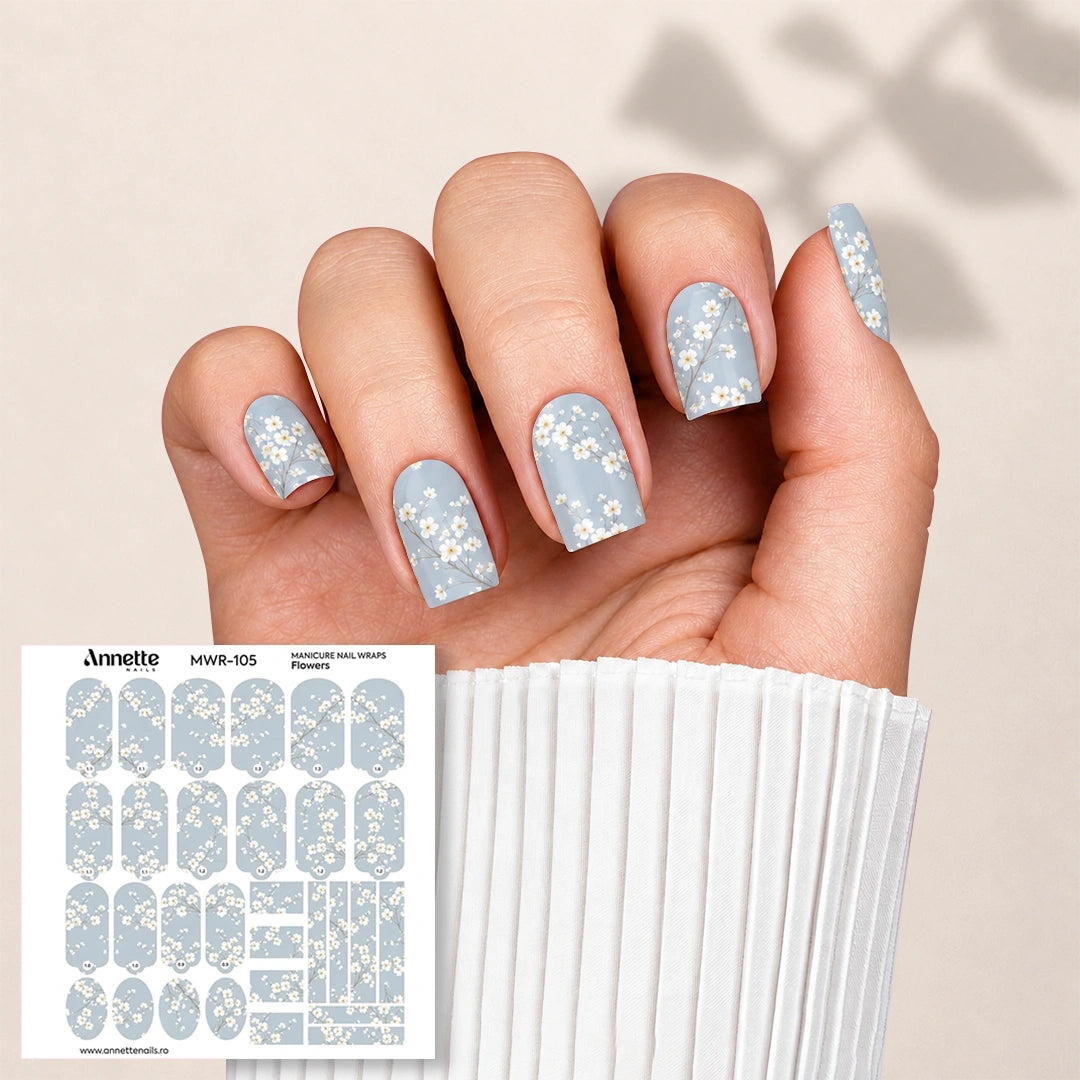 Nail Wraps Manichiura Flowers 105 Annette Nails MWR-105