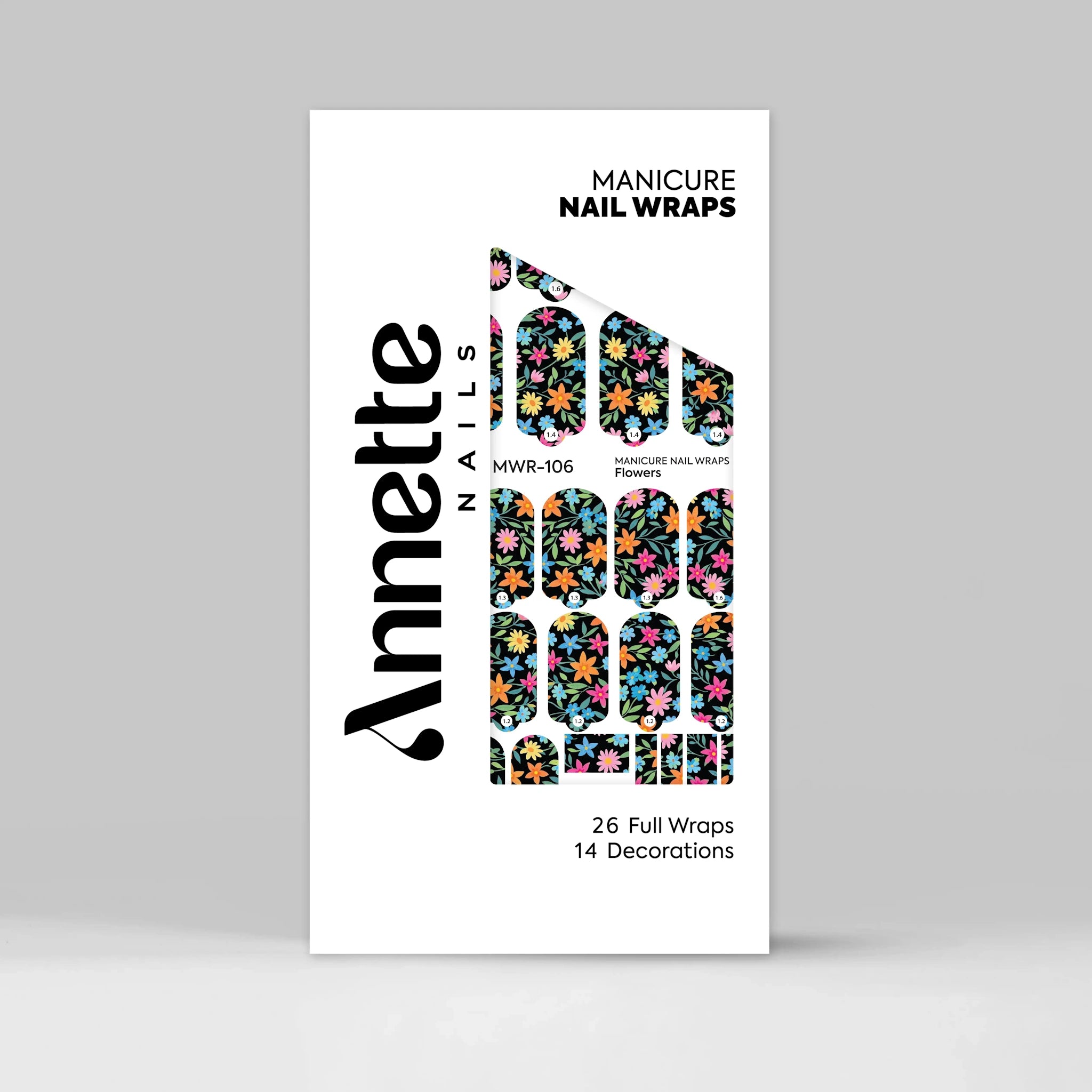 Nail Wraps Manichiura Flowers 106 Annette Nails MWR-106