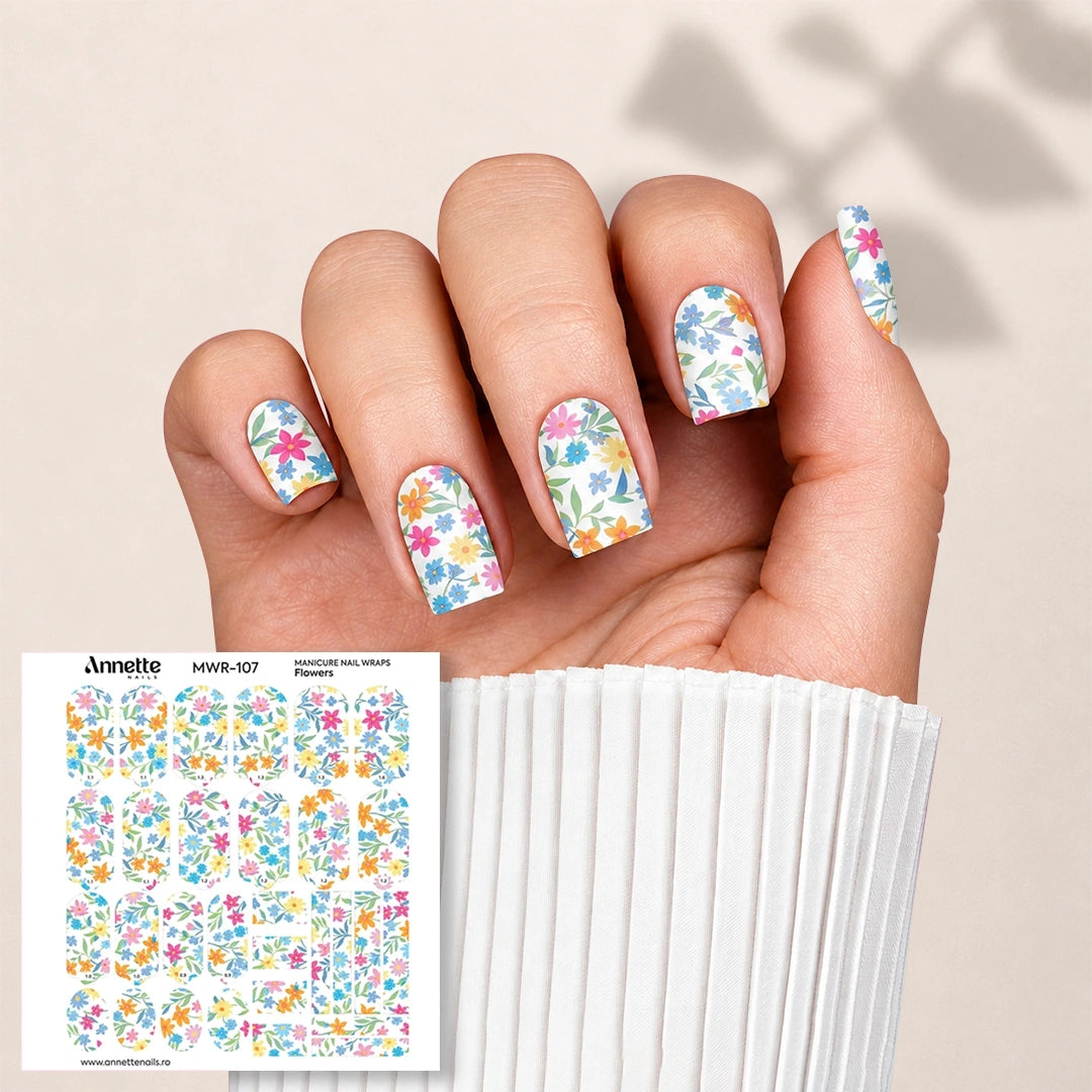 Nail Wraps Manichiura Flowers 107 Annette Nails MWR-107